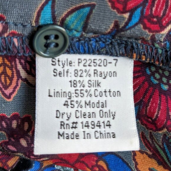 Johnny Was Pete & Greta Betimo Burnout Tunic Dress Sheer Floral Boho Size XS - Picture 9 of 10